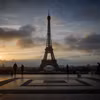 Tháp Eiffel tại Paris, Pháp đóng cửa ngày 19/2/2024. (Ảnh: AFP/TTXVN)