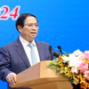 Thủ tướng Phạm Minh Chính phát biểu tại cuộc đối thoại với thanh niên năm 2024. (Ảnh: Dương Giang/TTXVN)