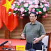 Thủ tướng Phạm Minh Chính phát biểu chỉ đạo. (Ảnh: Dương Giang/TTXVN)