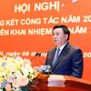 Giáo sư, Tiến sỹ Nguyễn Xuân Thắng, Uỷ viên Bộ Chính trị, Giám đốc Học viện Chính trị quốc gia Hồ Chí Minh, Chủ tịch Hội đồng Lý luận Trung ương phát biểu chỉ đạo. (Ảnh: An Đăng/TTXVN)