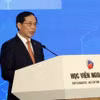 Bộ trưởng Ngoại giao Bùi Thanh Sơn phát biểu bế mạc Diễn đàn Tương lai ASEAN 2024. (Ảnh: An Đăng/TTXVN)