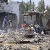 Cảnh đổ nát sau cuộc không kích của Israel xuống thành phố Rafah, Dải Gaza, ngày 15/4/2024. (Ảnh: THX/TTXVN)