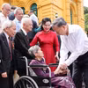 Tổng Bí thư, Chủ tịch nước Tô Lâm gặp mặt các cán bộ từng phục vụ Chủ tịch Hồ Chí Minh tại Phủ Chủ tịch giai đoạn 1954-1969. (Ảnh: Lâm Khánh/TTXVN)