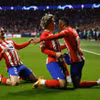 Niềm vui của các cầu thủ Atletico Madrid. (Nguồn: Getty Images)