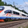 Tàu cao tốc trên đường sắt từ Moskva tới St.Petersburg.