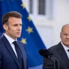 Tổng thống Pháp Emmanuel Macron và Thủ tướng Đức Olaf Scholz. (Nguồn: dpa)