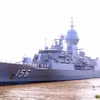 Tàu Hải quân Hoàng gia Australia HMAS Toowoomba cập cảng quốc tế Thành phố Hồ Chí Minh. (Ảnh: Xuân Khu/TTXVN)