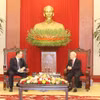 Tổng Bí thư Nguyễn Phú Trọng tiếp Thủ tướng Cộng hòa Belarus Roman Golovchenko. (Ảnh: Trí Dũng/TTXVN)