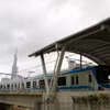 Đoàn tàu đầu tiên của tuyến Metro số 1 (Bến Thành-Suối Tiên) chạy thử nghiệm. (Ảnh: Thanh Vũ/TTXVN)