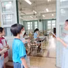 Học sinh chuẩn bị thi khảo sát năng lực vào lớp 6 Trường THPT chuyên Trần Đại Nghĩa, quận 1, năm học 2023-2024. (Nguồn: báo Sài Gòn giải phóng)