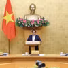 Thủ tướng Phạm Minh Chính phát biểu tại Phiên họp Chính phủ chuyên đề về xây dựng pháp luật tháng 3/2024. (Ảnh: Dương Giang/TTXVN)