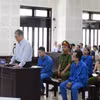 Các bị cáo tại phiên tòa. (Ảnh: Văn Dũng/TTXVN)