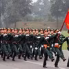 Các lực lượng Bộ đội tham gia tập luyện chuẩn bị cho Lễ diễu binh, diễu hành nhân kỷ niệm 70 năm Chiến thắng Điện Biên Phủ. (Ảnh: Trọng Đức/TTXVN)