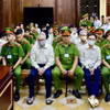 Các bị cáo tại phiên tòa. (Ảnh: Hồng Giang/TTXVN)
