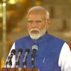 Thủ tướng Ấn Độ Narendra Modi tuyên thệ nhậm chức tại thủ đô New Delhi ngày 9/6 vừa qua. (Ảnh: THX/TTXVN)