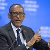 Tổng thống Rwanda Paul Kagame phát biểu tại một hội nghị ở Davos, Thụy Sĩ. (Ảnh: AFP/TTXVN)