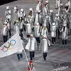 Đoàn vận động viên Ủy ban Olympic Nga diễu hành tại lễ khai mạc Thế vận hội mùa Đông Pyeongchang 2018 ở Hàn Quốc. (Ảnh: AFP/TTXVN)