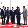 Ngày 11/10/2023, tại Cung Hòa Bình ở Thủ đô Phnom Penh, Đại sứ Việt Nam tại Campuchia Nguyễn Huy Tăng dẫn đầu đoàn công tác đến chào xã giao Thủ tướng Samdech Thipadei Hun Manet, sau khi Chính phủ Hoàng gia Campuchia nhiệm kỳ 7 thành lập. (Ảnh: Huỳnh Thảo /TTXVN)
