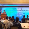 Bà Vũ Nhật Hà, đại diện Đại sứ quán Việt Nam tại Nhật Bản, phát biểu khai mạc diễn đàn. (Ảnh: Xuân Giao/TTXVN)