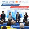 Đối thoại giữa doanh nghiệp Thái Lan và sinh viên Việt Nam đang du học tại Thái Lan. (Ảnh: Huy Tiến/TTXVN)