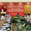 Đoàn giám sát số 1 của HĐND thành phố Hà Nội làm việc với UBND quận Thanh Xuân. (Ảnh: Tuyết Mai/TTXVN)