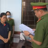 Lê Huỳnh Mi tại cơ quan Công an. (Ảnh: TTXVN phát)