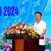 Bộ trưởng Bộ Tài chính Hồ Đức Phớc tại Hội nghị Sơ kết công tác Tài chính-Ngân sách Nhà nước 6 tháng đầu năm 2024, ngày 15/7. (Ảnh: Vietnam+)