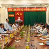Quang cảnh buổi làm việc. (Ảnh: Công Thử/TTXVN)