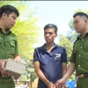 Đối tượng Hà Xuân Châu bị khởi tố về tội vận chuyển trái phép pháo nổ. (Nguồn: Cơ quan Công an) 