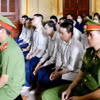 Các bị cáo tại tòa. (Ảnh: Hồng Giang/TTXVN)