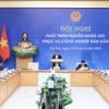 Thủ tướng Phạm Minh Chính chủ trì Hội nghị phát triển nguồn nhân lực bán dẫn. (Ảnh: Dương Giang/TTXVN)