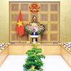 Thủ tướng Phạm Minh Chính tọa đàm với các doanh nghiệp Trung Quốc tiêu biểu trong lĩnh vực phát triển kinh tế xanh, kinh tế số. (Ảnh: Dương Giang/TTXVN)