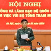 Đại tướng Phan Văn Giang chủ trì hội nghị. (Nguồn: Báo Quân đội Nhân dân)