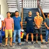 Các đối tượng tại Cơ quan Công an tỉnh Phú Yên. (Ảnh: TTXVN phát)