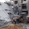 Một tòa nhà bị phá hủy sau cuộc không kích của Israel xuống thành phố Rafah, Dải Gaza ngày 16/2/2024. (Ảnh: THX/TTXVN)