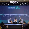 Anh Trần Trung Hiếu - CEO, Founder Công ty Cổ phần TopCV Việt Nam chia sẻ về việc xây dựng văn hóa số trong doanh nghiệp. (Ảnh: PV/Vietnam+)