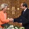 Tổng thống Ai Cập Abdel-Fattah El-Sisi và Chủ tịch Ủy ban châu Âu (EC) Ursula von der Leyen. (Nguồn: EU)