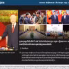Trang chủ của nhật báo Koh Santepheap Daily (Đảo Hòa bình) đăng tải bài viết đề cập đến quan hệ hợp tác toàn diện Campuchia-Việt Nam trong nhiều lĩnh vực, nhất là lĩnh vực chính trị và an ninh (ảnh chụp màn hình). (Ảnh: TTXVN phát)