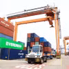 Kho bãi container tại cảng Gemalink, cụm cảng Cái Mép, thị xã Phú Mỹ (Bà Rịa-Vũng Tàu). (Ảnh: Hồng Đạt/TTXVN)