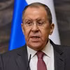Ngoại trưởng Nga Sergei Lavrov phát biểu họp báo ở Moskva. (Ảnh: AFP/TTXVN)