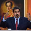 Tổng thống Venezuela Nicolas Maduro phát biểu trong cuộc họp báo tại Caracas. (Ảnh: AFP/TTXVN)