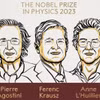 Giải Nobel Vật lý 2023 vinh danh 3 nhà khoa học Mỹ, Đức và Thụy Điển