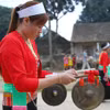 Đồng bào dân tộc Mường ở huyện Nho Quan, tỉnh Ninh Bình biểu diễn dân ca, dân vũ, dân nhạc. (Ảnh: Thùy Dung/ TTXVN)