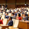 Đại biểu kỳ vọng vào những quyết sách nhằm ổn định nền kinh tế. (Ảnh: TTXVN)