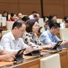 Các đại biểu làm việc chiều nay, 27/11. (Ảnh: CTV/Vietnam+)