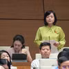 Đại biểu Nguyễn Thanh Cầm phát biểu tranh luận. (Ảnh: CTV/Vietnam+)