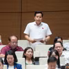Đại biểu Bế Minh Đức phát biểu. (Ảnh: PV/Vietnam+)