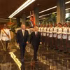 Đại tướng Raul Castro Ruz, Bí thư thứ nhất Ban Chấp hành Trung ương Đảng Cộng sản Cuba, Chủ tịch Hội đồng Nhà nước và Hội đồng Bộ trưởng Cuba chủ trì lễ đón Tổng Bí thư Nguyễn Phú Trọng thăm hữu nghị chính thức Cuba, ngày 9/4/2012. (Ảnh: Trí Dũng/TTXVN)