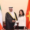 Thứ trưởng Bộ Ngoại giao Nguyễn Minh Hằng và Trợ lý Bộ trưởng Ngoại giao phụ trách châu Á Sameeh Essa Hayat tại cuộc họp tham vấn. (Ảnh: An Đăng/TTXVN)