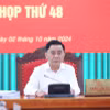 Đồng chí Trần Cẩm Tú, Uỷ viên Bộ Chính trị, Bí thư Trung ương Đảng, Chủ nhiệm Ủy ban Kiểm tra Trung ương chủ trì Kỳ họp. (Ảnh: Phương Hoa/TTXVN)